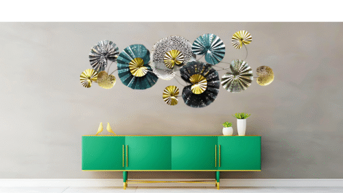 Blue & Gold Floral Harmony