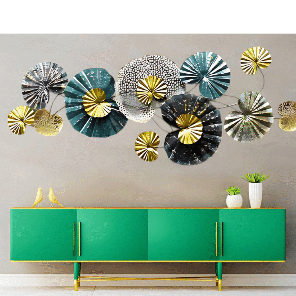 Blue & Gold Floral Harmony