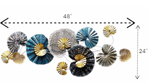Blue & Gold Floral Harmony - Image 2