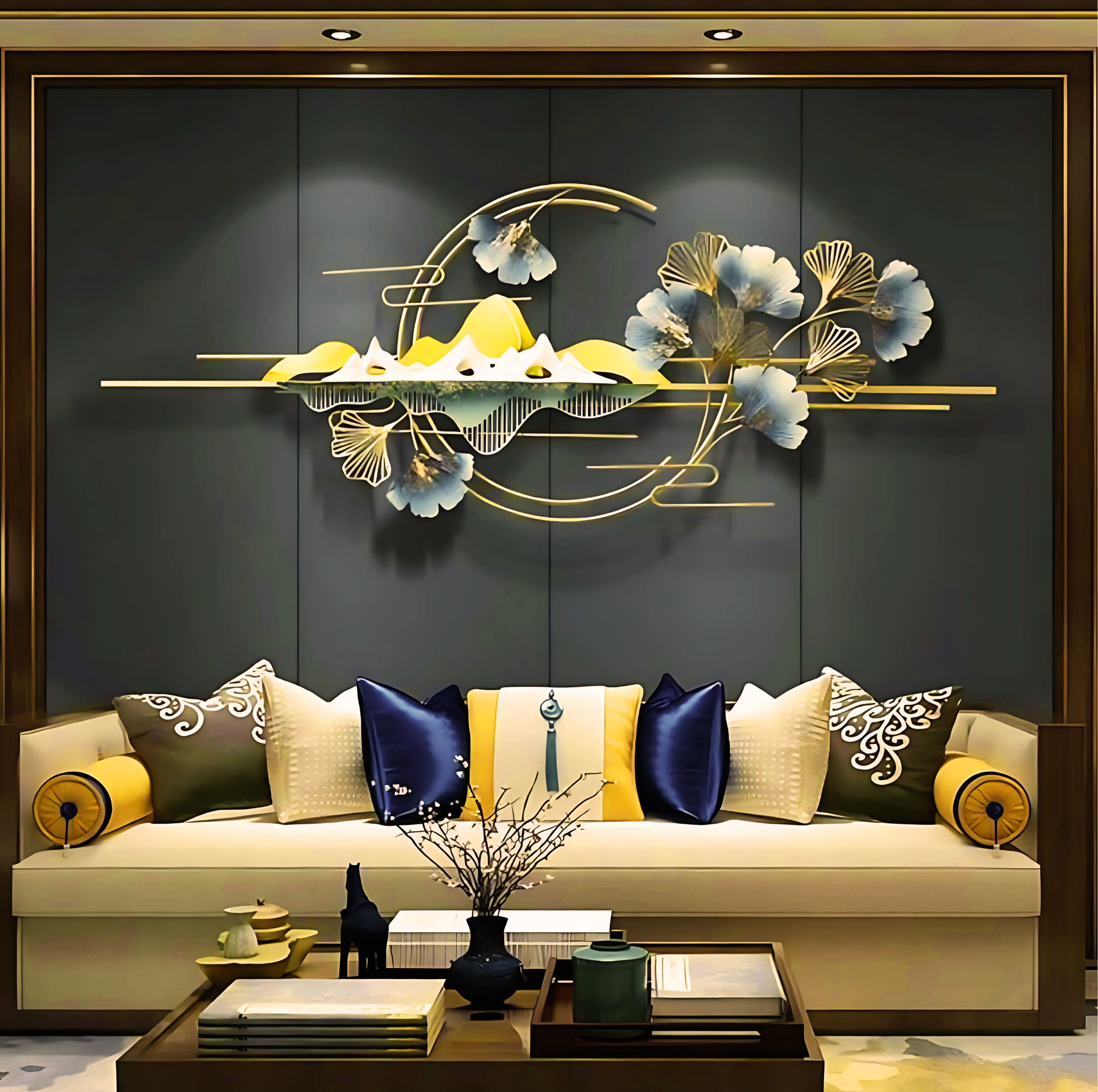 The Blossoming Valley Metal Wall Art