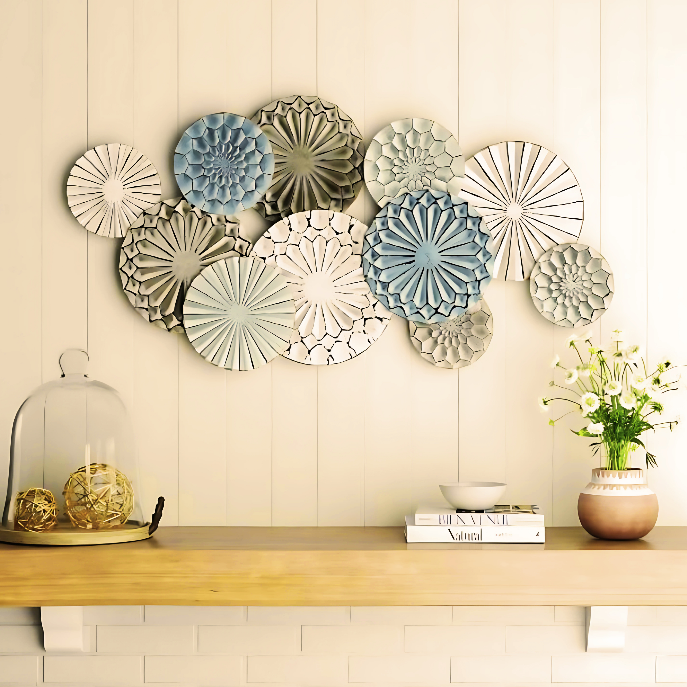 Verdant Wall Art Blue and White Decor