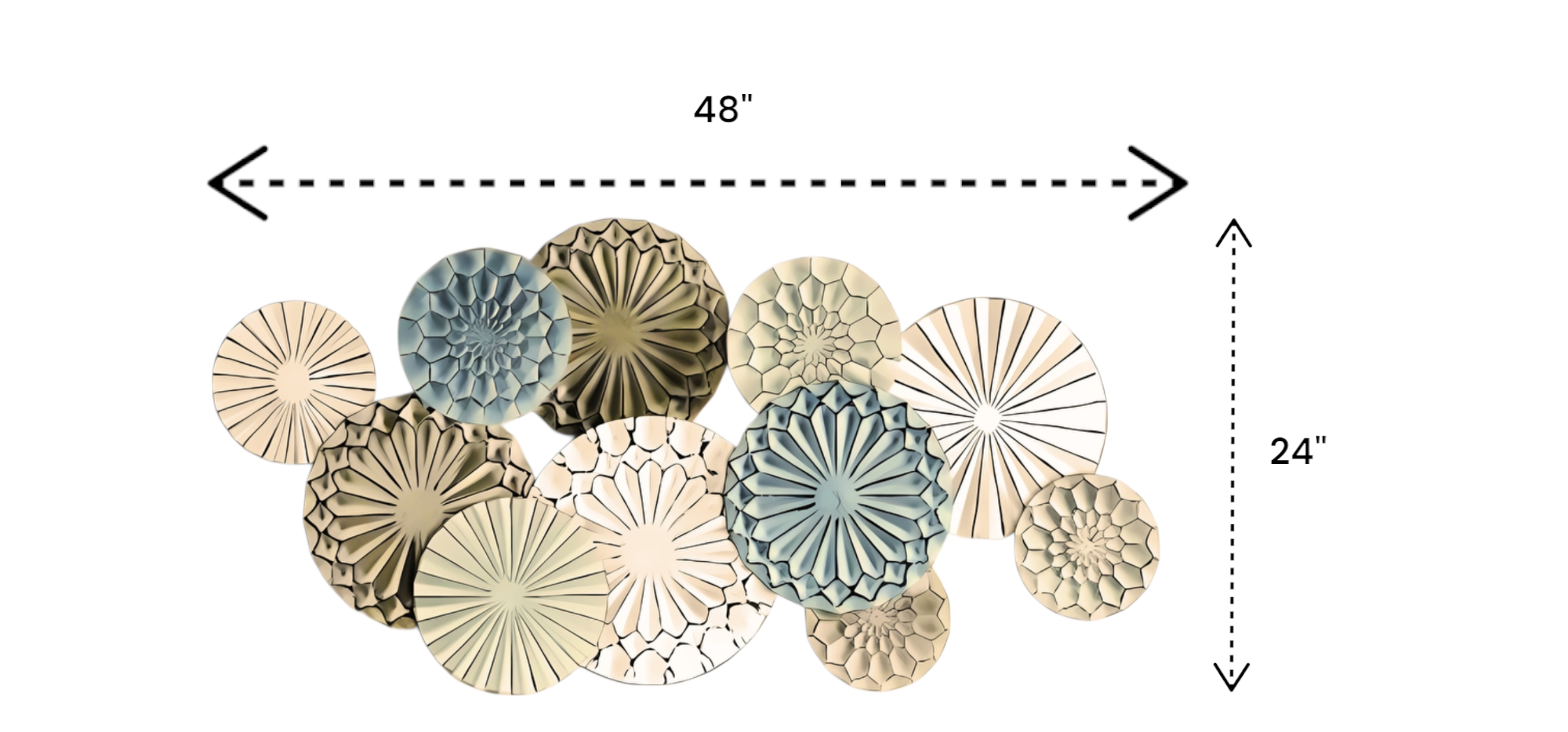 Verdant Wall Art Blue and White Decor - Image 2