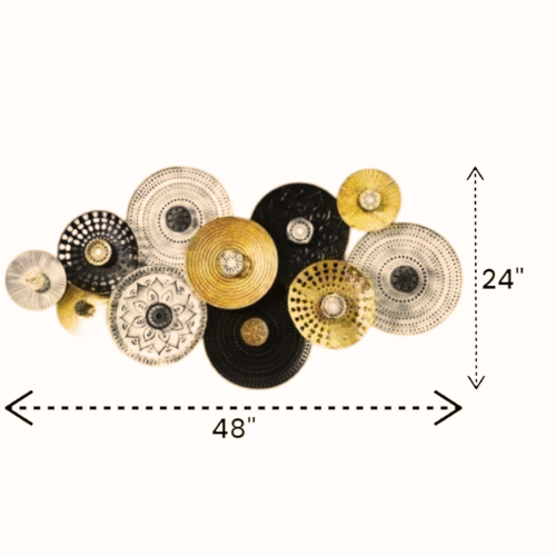 Black and Gold Metal wall Decor - Image 2
