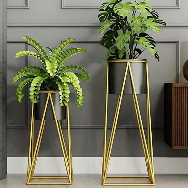 Gilded Greenery Holders  - Set of 2