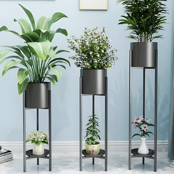 Opulent Black Planters Set of 3