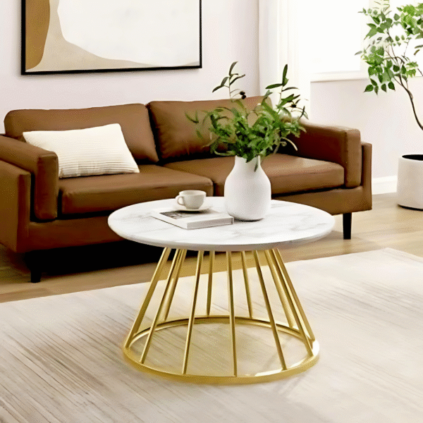 Urban Glam Marble Centre Table Powder Coated