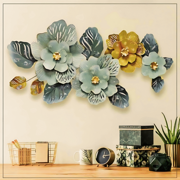 Harmonious Bloom - Metal Wall Flower Decor