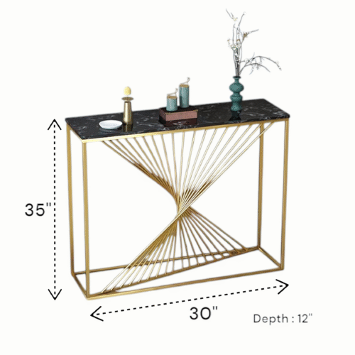 Twister Accent Console Table Powder Coated - Image 2