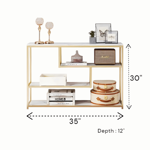 Designer Console Table with Storage Powder Coated - Image 2
