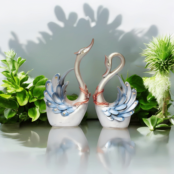 Elegant Duo_ Swanscape Centerpiece