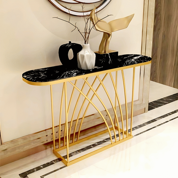 Golden Horizon Metal Console Table Powder Coated