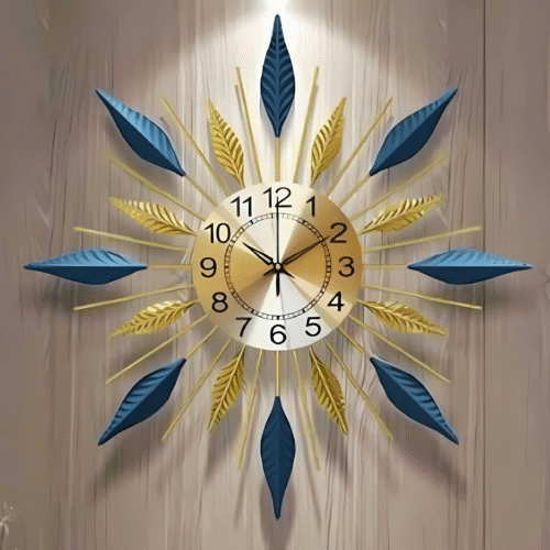 Celestial Gold and Blue Wall Clock - Image 3