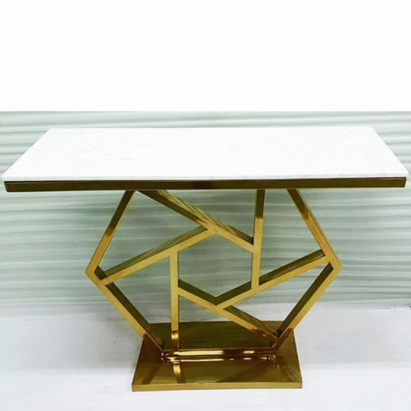 Prism Hex Console Table Powder Coated