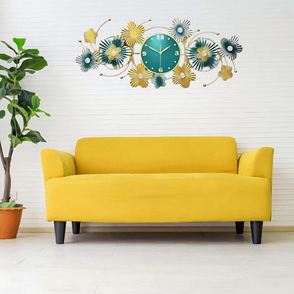 LuxeTime Art Deco - Metal Wall Clock Art
