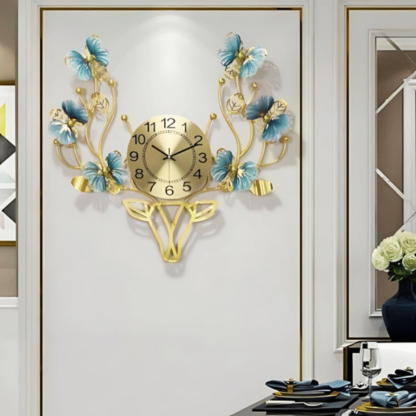 Blossoming Horn Wall Clock